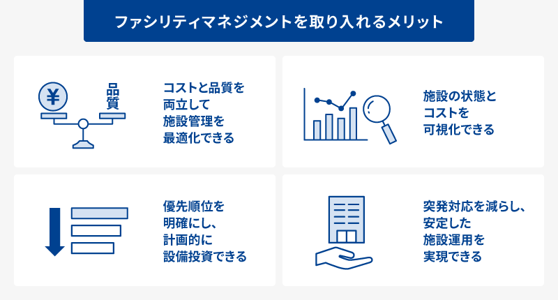 ファシリティマネジメントを取り入れるメリット