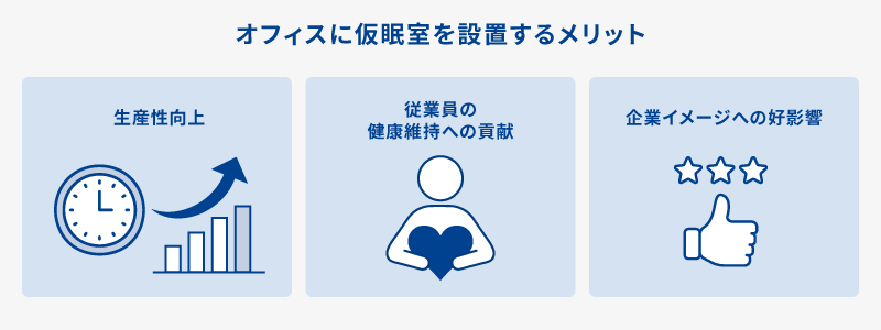 オフィスに仮眠室を設置するメリット