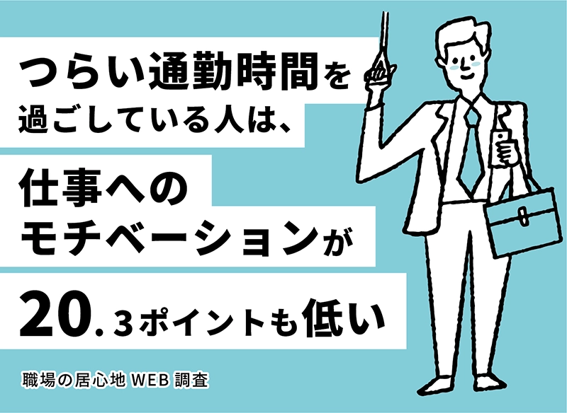 【職場の居心地WEB調査】第10回　「日々の通勤時間、「つらい」と感じる？」