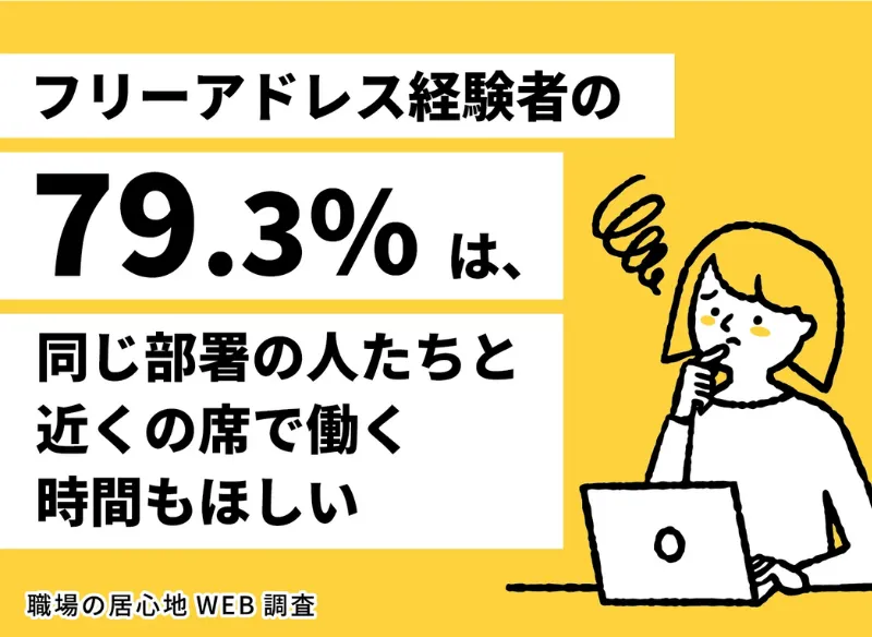 【職場の居心地WEB調査】第13回　「フリーアドレス、”部門内”に課題が？」